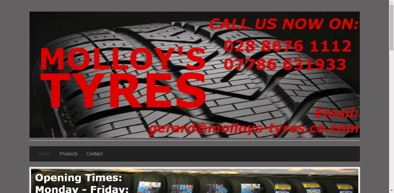 Company Website homepage which was created by DMAC Websites